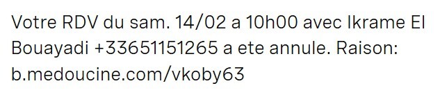 Annulation RDV