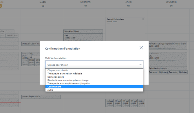 Capture 1 annulation confinement