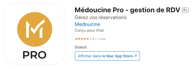 Téléchargez l'application Médoucine Pro sur iPhone