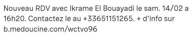 Confirmation RDV