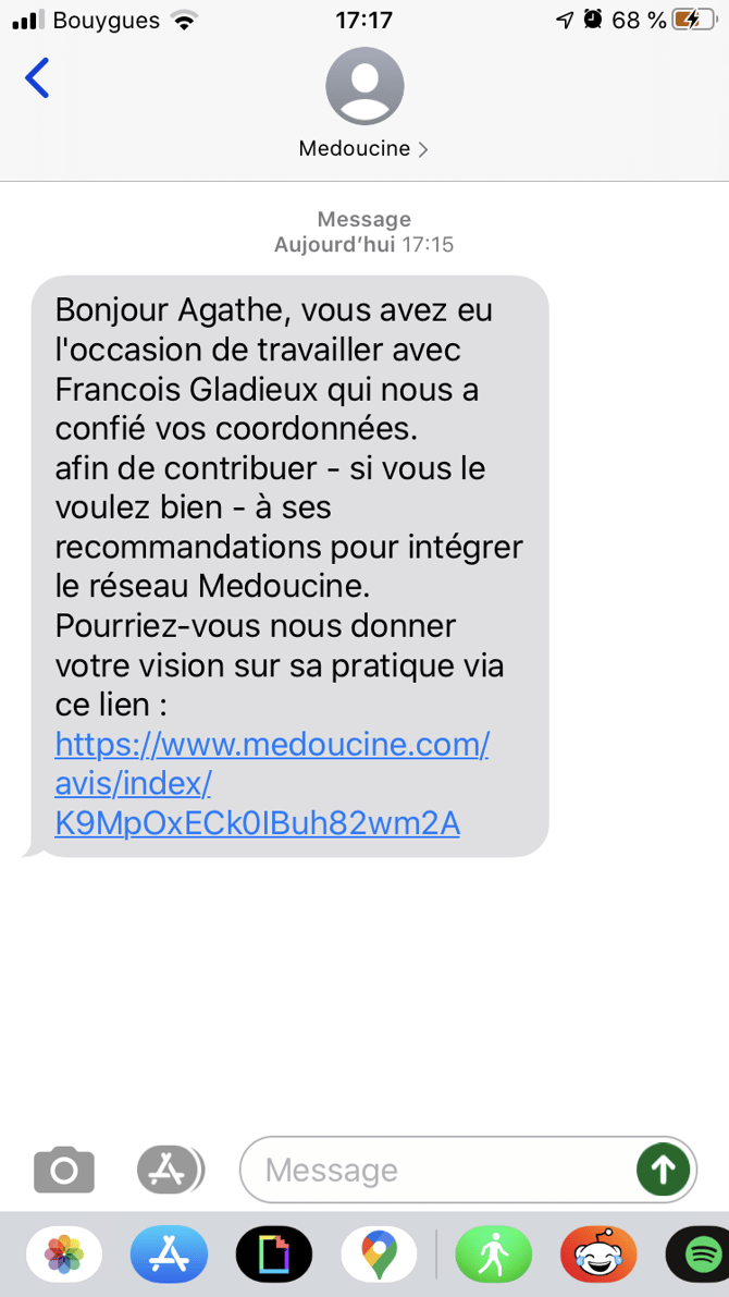 Demande référence pro