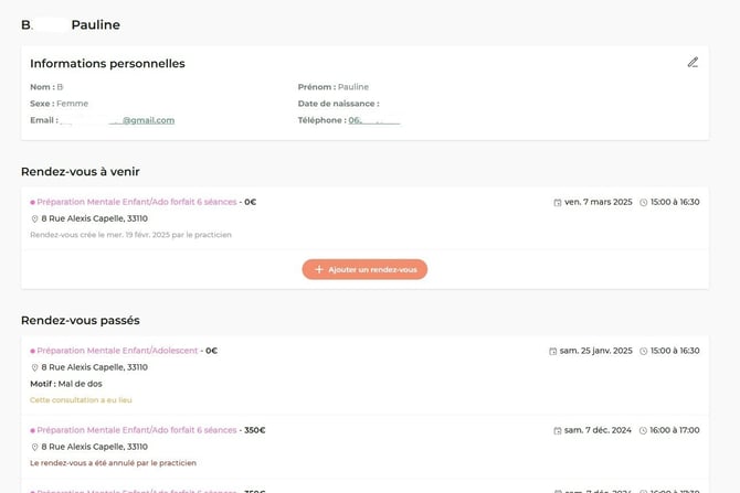 Fiche client